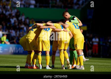 BREMA, GERMANIA - 12 Giugno, 2023: La partita di calcio amichevole Germania - Ucraina al Weser Stadium Foto Stock