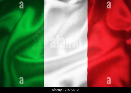 Grunge 3D illustrazione della bandiera italiana, concetto d'Italia Foto Stock