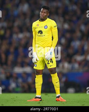 Istanbul, Turchia. 10th giugno, 2023. 10 giu 2023 - Manchester City / Inter Milan - UEFA Champions League - finale - Stadio Olimpico Ataturk André Onana di Inter Milan durante la finale di Champions League a Istanbul. Picture Credit: Notizie dal vivo su Mark Pain/Alamy Foto Stock