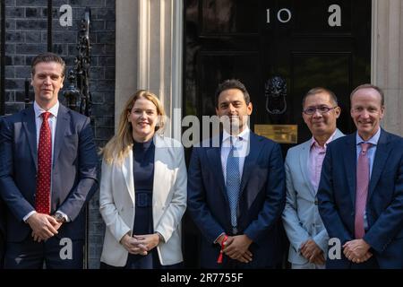 Londra, Regno Unito. 13th giugno, 2023. Gli investitori dell'Asia Pacifico partecipano a una riunione di colazione al 10 Downing Street come parte della settimana della tecnologia di Londra Credit: Ian Davidson/Alamy Live News Foto Stock