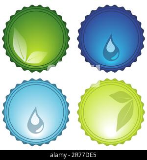 Icone Vector Glassy (vetro vettoriale) Illustrazione Vettoriale