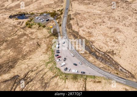 Vista aerea del punto di osservazione di Tulla, highlands scozzesi, Scozia, Regno Unito Foto Stock