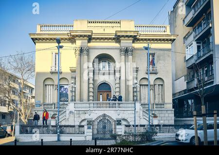 Esterno del Museo Nikola Tesla di Belgrado Foto Stock