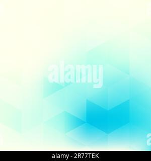 Motivo morbido e astratto con triangoli turchesi luminosi su sfondo giallo chiaro Foto Stock