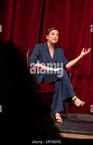 Milano, . 13th giugno, 2023. Ornella Vanoni, imprevedibile conferenza su grande età. Nella foto Daria Bignardi. Credit: Independent Photo Agency/Alamy Live News Foto Stock