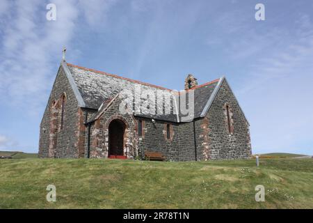 Chiesa di San Kiaran su Islay, a metà strada tra Port Charlotte e Bruichladdich Foto Stock