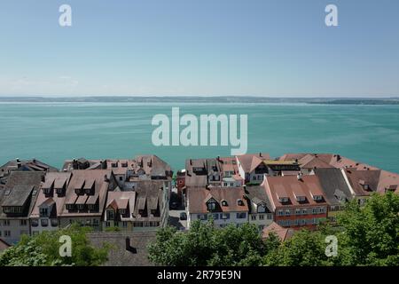 Vista sul lago Bodensee dal castello di Meersburg nel sud della Germania Foto Stock