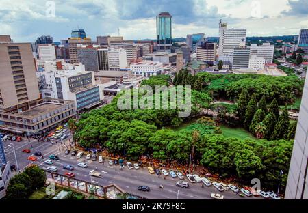 Zimbabwe, Harare. Vista sulla città. Foto Stock