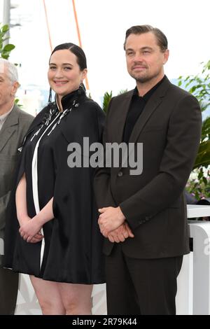 CANNES, FRANCIA - MAGGIO 21: Lily Gladstone e Leonardo DiCaprio partecipano alla fotocellula "Killers of the Flower Moon" al festival annuale di Cannes del 76th Foto Stock