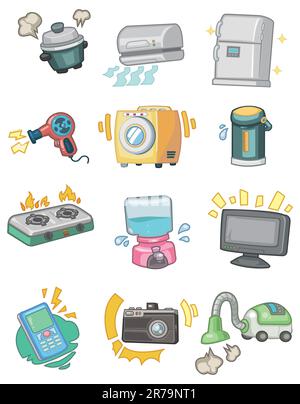 Icona dell'appliance Cartoon Illustrazione Vettoriale