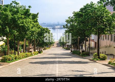 Scenario di Hachiman zaka Slope a Hakodate, Hokkaido, Giappone Foto Stock