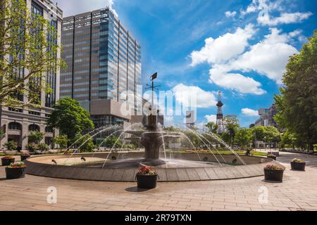 Torre della TV di Sapporo al Parco Odori, a Sapporo, Hokkaido, Giappone Foto Stock