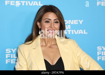 Sydney, Australia. 14th giugno 2023. Festival del film di Sydney 70th: Prima Australiana, tappeto rosso Kennedy allo state Theatre, 49 Market Street. Nella foto: Simran Summy Gulati. Credit: Richard Milnes/Alamy Live News Foto Stock