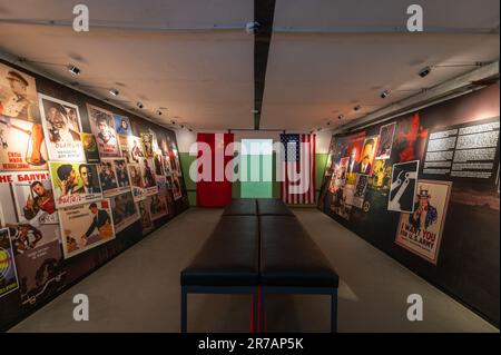 Manifesti di propaganda nel museo della Guerra fredda, Lituania Foto Stock