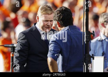 ROTTERDAM - 14/06/2023, ROTTERDAM - Olanda allenatore Ronald Koeman durante la partita di semifinale della UEFA Nations League tra Paesi Bassi e Croazia al Feyenoord Stadion de Kuip il 14 giugno 2023 a Rotterdam, Paesi Bassi. ANP MAURICE VAN PIETRA Foto Stock