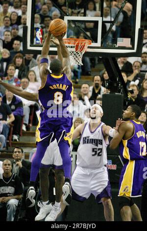 La partita di pallacanestro dei Lakers a Sacramento nel 2006 Foto Stock