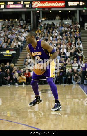 La partita di pallacanestro dei Lakers a Sacramento nel 2006 Foto Stock