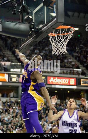 La partita di pallacanestro dei Lakers a Sacramento nel 2006 Foto Stock