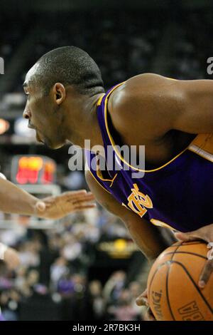 La partita di pallacanestro dei Lakers a Sacramento nel 2006 Foto Stock