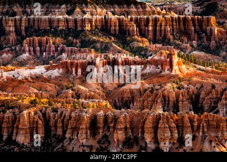 Faccia della roccia su parecchi livelli. con colonne che assomiglia ad un organo. Il Bryce Canyon National Park è un parco nazionale americano situato nella zona sud-occidentale di Uta Foto Stock