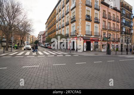 MADRID, SPAGNA - CIRCA GENNAIO 2020: Vista a livello stradale di Madrid. Foto Stock
