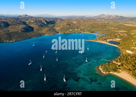 Italia Palau Sardegna - Mar Mediterraneo,Spiaggia del Golfo,Capo dorso Foto Stock