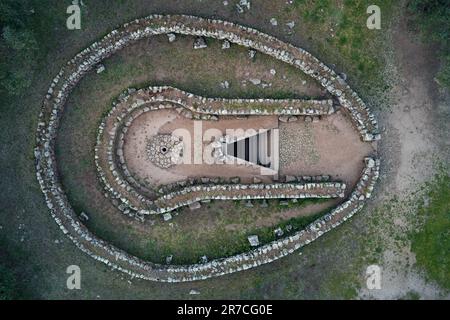 Sardegna, Pozzo Sacro di Santa Cristina - Santuario di santa Cristina, nuraghe, civiltà nuragica, Paulilatino, Oristano Foto Stock