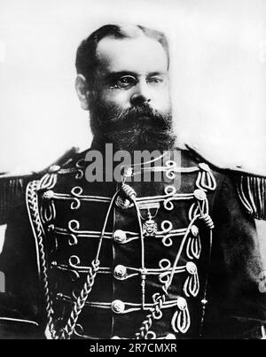 Chicago, Illinois: 1893 Ritratto del compositore e direttore d'orchestra John Philip Sousa alla fiera mondiale di Chicago. Era meglio conosciuto per le sue marce marziali e patriottiche. Foto Stock