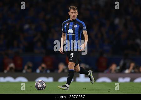 Istanbul, Turchia, 10th giugno 2023. Nicolo Barella del FC Internazionale durante la partita della UEFA Champions League allo Stadio Olimpico Ataturk di Istanbul. L'immagine di credito dovrebbe essere: Jonathan Moskrop / Sportimage Foto Stock