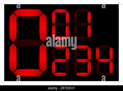 Set di numeri digitali - controllare il mio portafoglio per altri numeri di serie Illustrazione Vettoriale