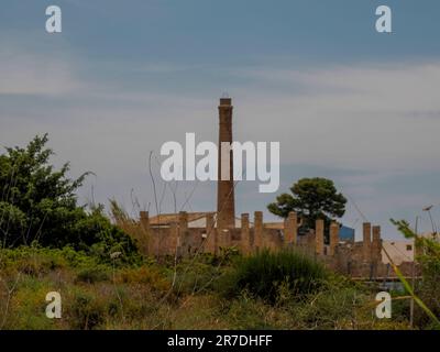 Le rovine della pesca del tonno Tonnara della Riserva Naturale di Vendicari in Sicilia Foto Stock