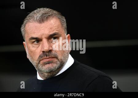 Foto del file datata 14-09-2022 di Ange Postecoglou. Il primo gioco di Ange Postecoglou responsabile di Tottenham sarà a Brentford alle 2pm di domenica, Bournemouth aprirà a casa i vincitori della Europa Conference League West Ham, e Everton, cercando di evitare un terzo scarto di retrocessione, inizierà a casa di Fulham. Data di emissione: Giovedì 15 giugno 2023. Foto Stock