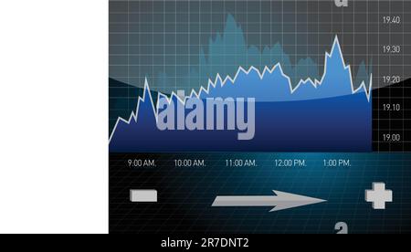 Borsa Finanza trend concept design illustrazione Illustrazione Vettoriale