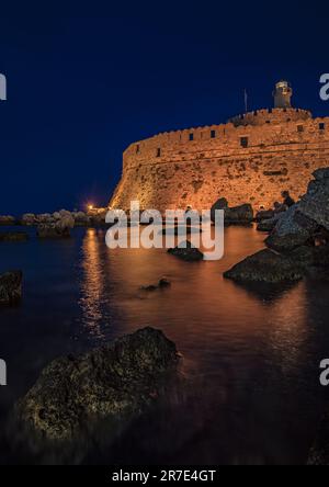 Forte di San Nicola nella città di Rodi, Isola di Rodi Foto Stock