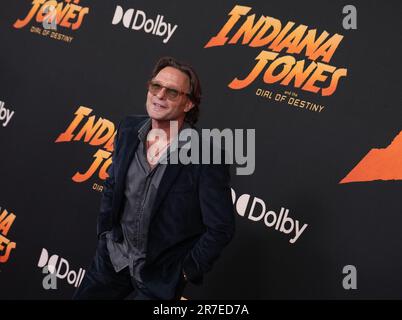 Los Angeles, Stati Uniti. 14th giugno, 2023. Thomas Kretschmann arriva all'INDIANA JONES dei Lucasfilms E ALLA Premiere DI LOS Angeles DEL DIAL OF DESTINY tenutasi al Dolby Theatre di Hollywood, CA, mercoledì 14 giugno 2023. (Foto di Sthanlee B. Mirador/Sipa USA) Credit: Sipa USA/Alamy Live News Foto Stock