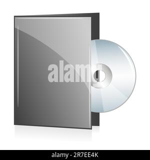 Illustrazione del disco in copertina su sfondo bianco Illustrazione Vettoriale