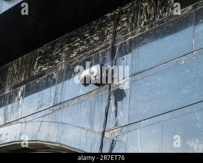 Apparecchiature video per telecamere di sorveglianza per il sistema di sicurezza e il rilevamento di violazioni della società, controllo di zona Foto Stock