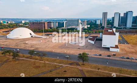 Il complesso culturale della Repubblica è un centro culturale situato lungo l'Eixo Monumental, nella città di Brasília, Brasile. Foto Stock