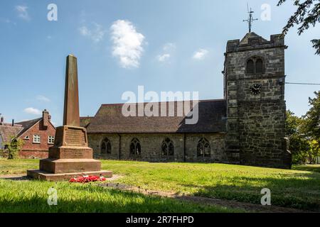 Little Wenlock, 5th 2023 giugno: La chiesa parrocchiale di San Lorenzo Foto Stock