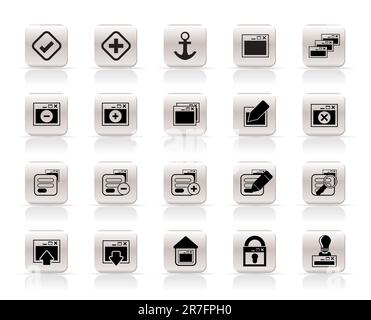 Applicazione, programmazione, Server e computer icone vector Icon Set 1 Illustrazione Vettoriale