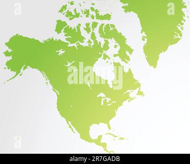 Mappa del nord america Illustrazione Vettoriale