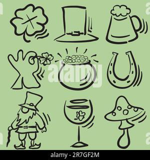 Set St.Patrick Illustrazione Vettoriale