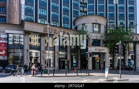 L'Europa Hotel è un hotel a 4 stelle nel centro di Belfast, Irlanda del Nord. Fa parte del gruppo Hastings Hotel. Foto Stock