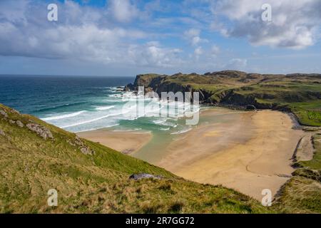 La spiaggia di Dalmore, Dhail Mor, a Lewis, Western Isles of Scotland, Foto Stock