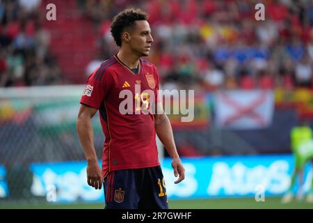 Enschede, Enschede, Paesi Bassi. 15th giugno, 2023. RODRIGO, di Spagna, in azione durante la Semifinale della UEFA Nations League tra Spagna e Italia, il 15 giugno 2023 a Enschede, Paesi Bassi (Credit Image: © Alexandra Fechete/ZUMA Press Wire) SOLO PER USO EDITORIALE! Non per USO commerciale! Foto Stock