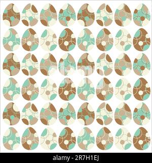 Illustrazione vettoriale - uovo di Pasqua stilizzato, ornamenti senza cuciture Illustrazione Vettoriale