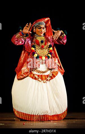 Danza Kathakali. Bhava Bhavanam Festival. Settembre 2009. Chennai, India Foto Stock