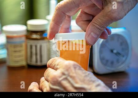 Flacone per pillole di prescrizione Foto Stock