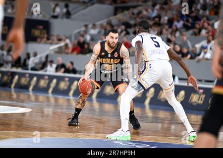 Parigi, Francia. 15th giugno, 2023. Mike JAMES durante la partita di basket Betclic elite (finale) tra AS Monaco (ASM) e Metropolitans 92 (Mets o Boulogne-Levallois) a Roland Garros il 15 giugno 2023 a Parigi, Francia. Credit: Victor Joly/Alamy Live News Foto Stock