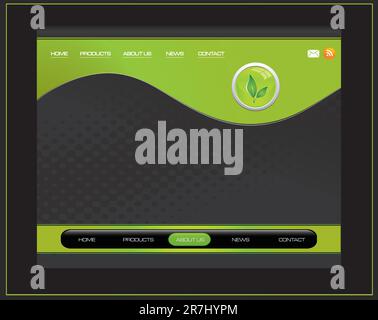 Vettore sito web del modello di progettazione Illustrazione Vettoriale